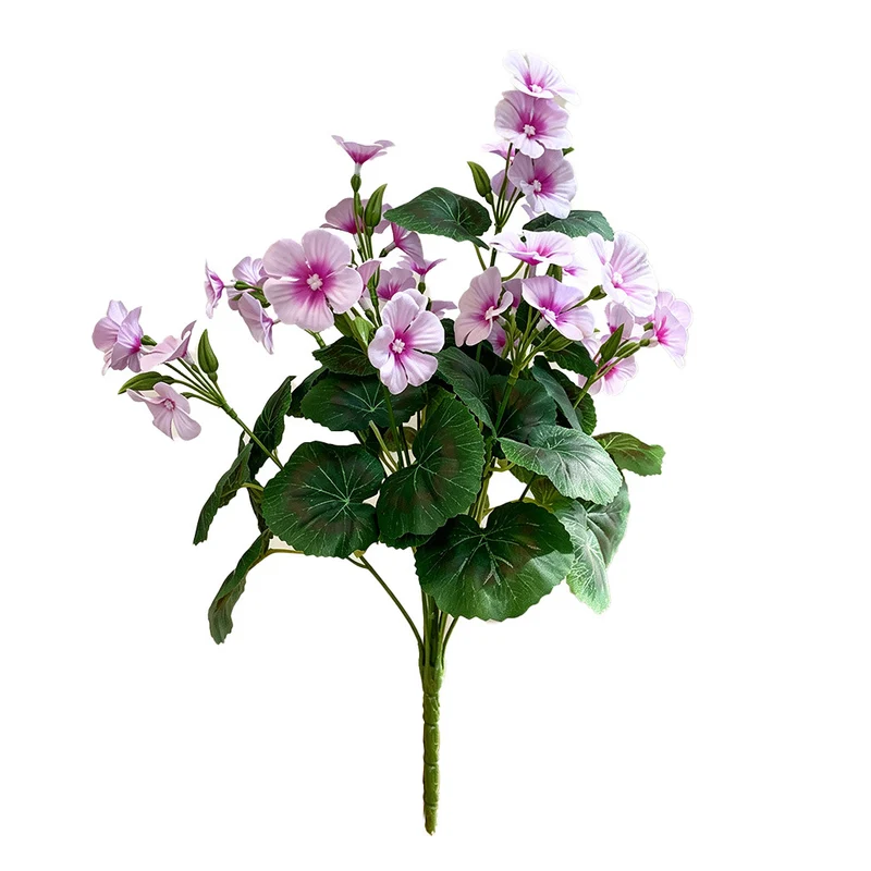 Künstliche Begonien-Blütenbusch, 100 cm, 36 Blüten, für Zuhause, Büro, Hochzeiten und Veranstaltungen