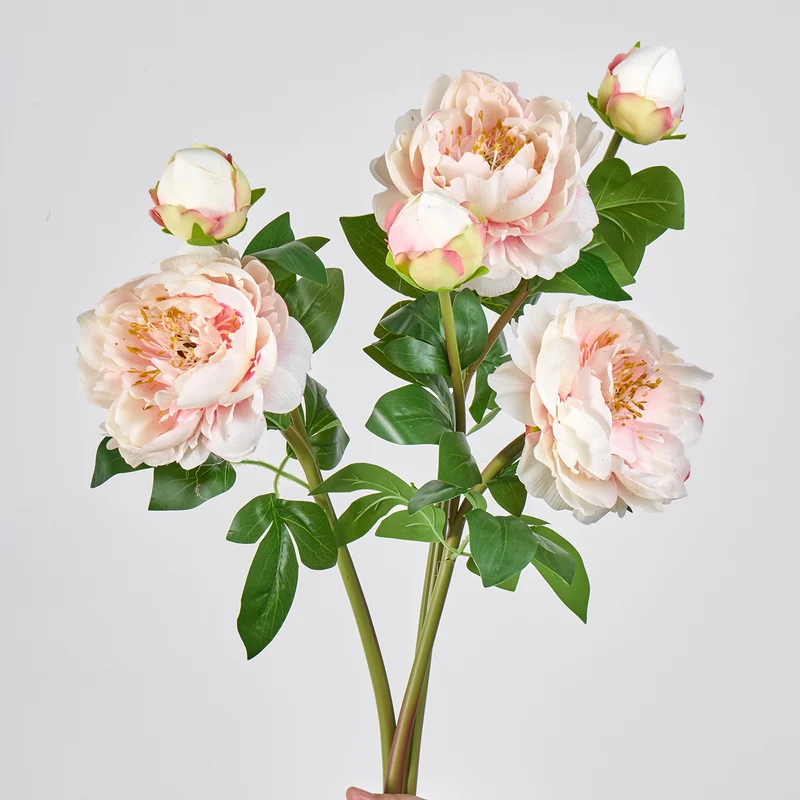 Künstliche Pfingstrose, 2 Blüten, 66 cm, Seidenstoff, für Hochzeit, Dekoration, Gewerbe, Innenraum