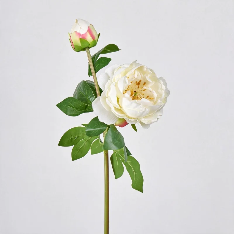 Künstliche Pfingstrose, 2 Blüten, 66 cm, Seidenstoff, für Hochzeit, Dekoration, Gewerbe, Innenraum