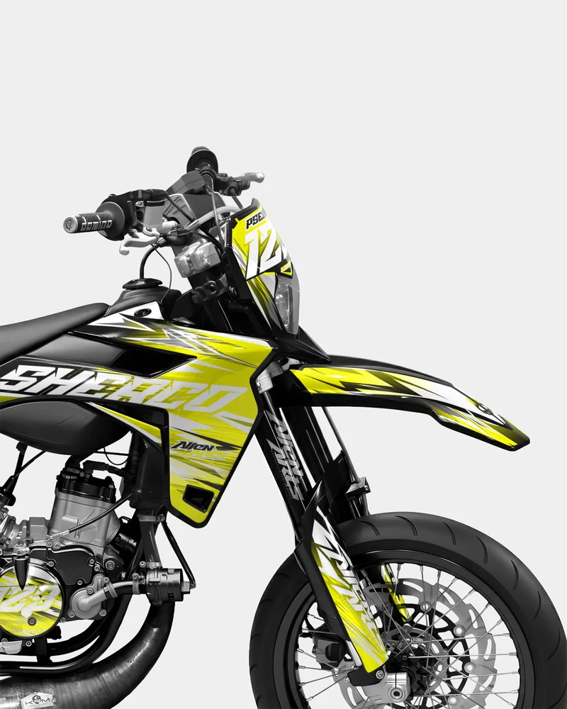 AUROPE - Kit deco SHERCO 50cc - Jaune