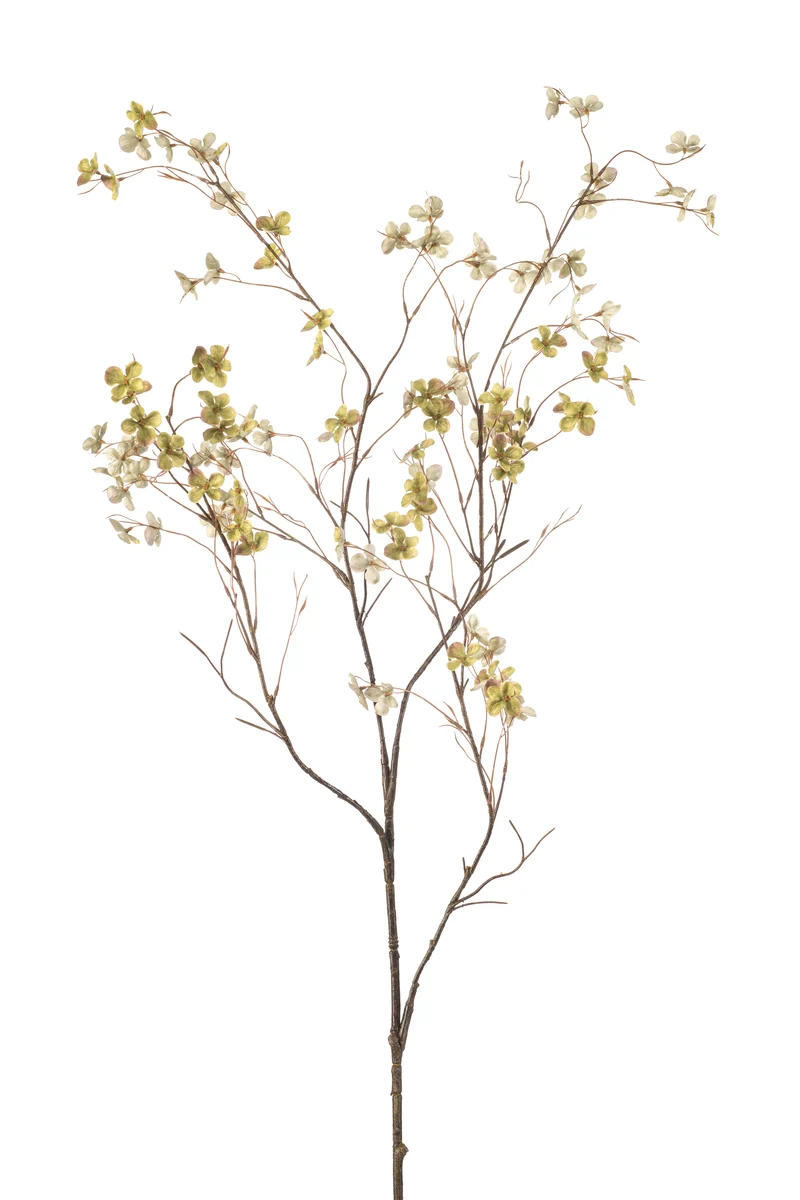 Hortensienblüte künstlich 117 cm - 1 Zweig - Grün