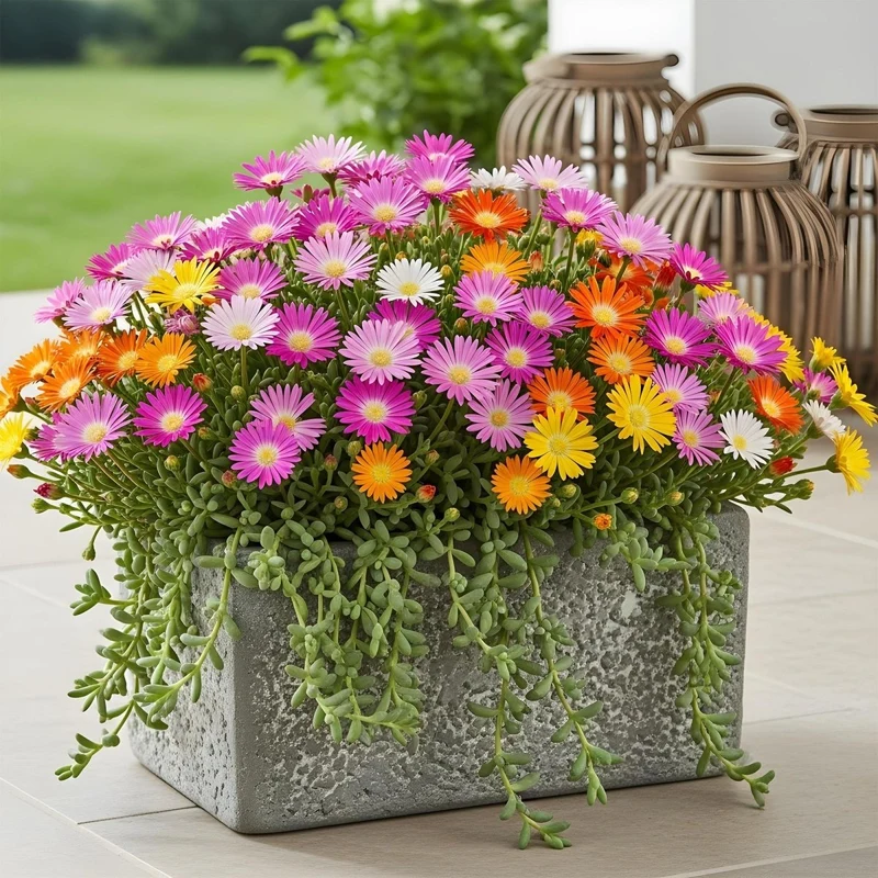 Bodendecker Delosperma Jewel of Desert | 8 winterharte Pflanzen – Farben Rot, Orange, Lila & Rosa