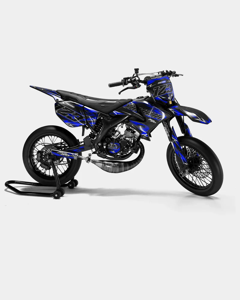 PIQUE - Kit deco YAMAHA DT 50cc - Bleu foncé