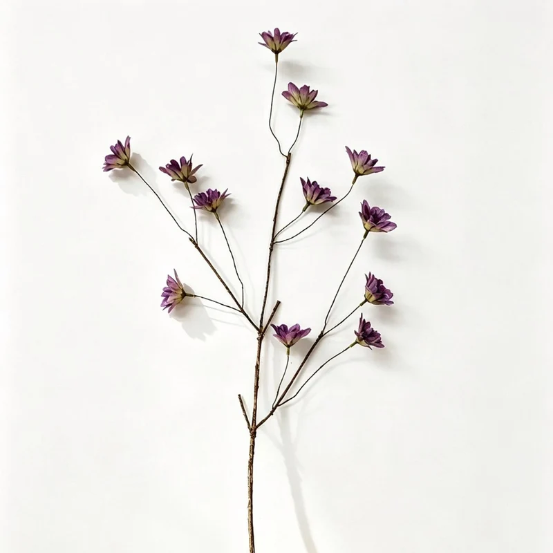 Künstlicher Rittersporn-Blumenstrauß, 12 Blüten, 49 cm hoch, Seidenstoff, für Hochzeit, Innenraum, Gewerbe-Deko