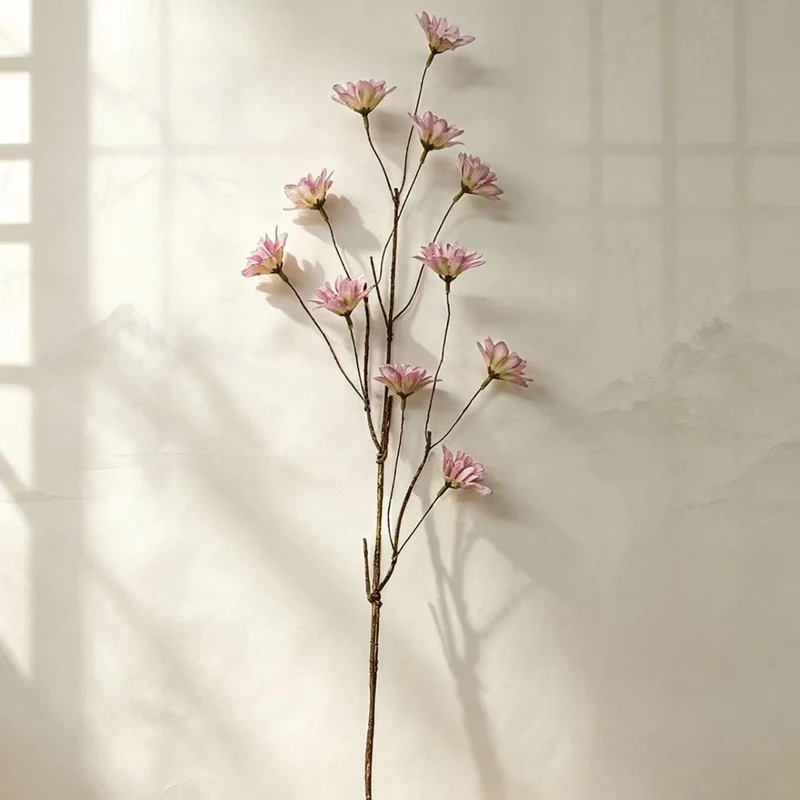 Künstlicher Rittersporn-Blumenstrauß, 12 Blüten, 49 cm hoch, Seidenstoff, für Hochzeit, Innenraum, Gewerbe-Deko