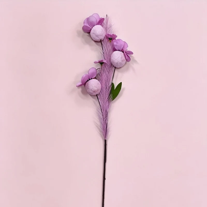 Künstliche Magnolie, 3 Blüten, 50 cm hoch, Seidenstoff, für Hochzeit, Dekoration, Innenraum
