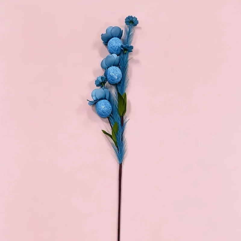 Künstliche Magnolie, 3 Blüten, 50 cm hoch, Seidenstoff, für Hochzeit, Dekoration, Innenraum