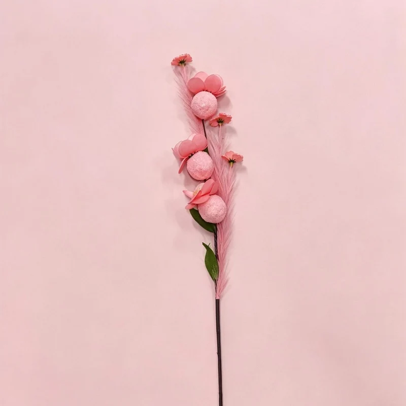 Künstliche Magnolie, 3 Blüten, 50 cm hoch, Seidenstoff, für Hochzeit, Dekoration, Innenraum