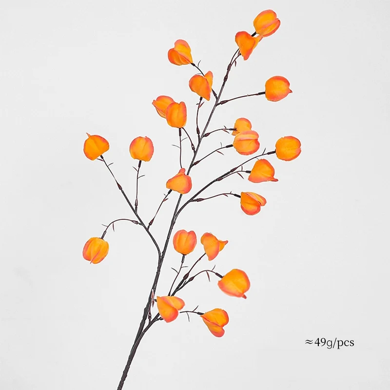 Künstliche Laternenblume Seidenblume 100 cm, 20 Blüten, Einzelstiel – Hochwertige Dekoration für Hochzeit, Hotel, Büro, Zuhause
