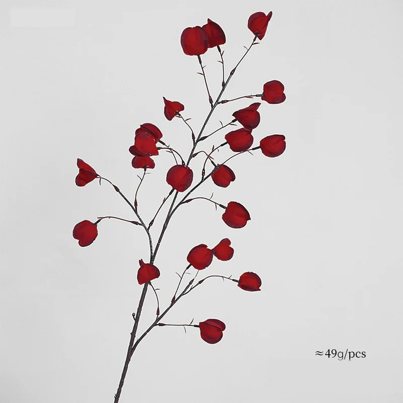 Künstliche Laternenblume Seidenblume 100 cm, 20 Blüten, Einzelstiel – Hochwertige Dekoration für Hochzeit, Hotel, Büro, Zuhause