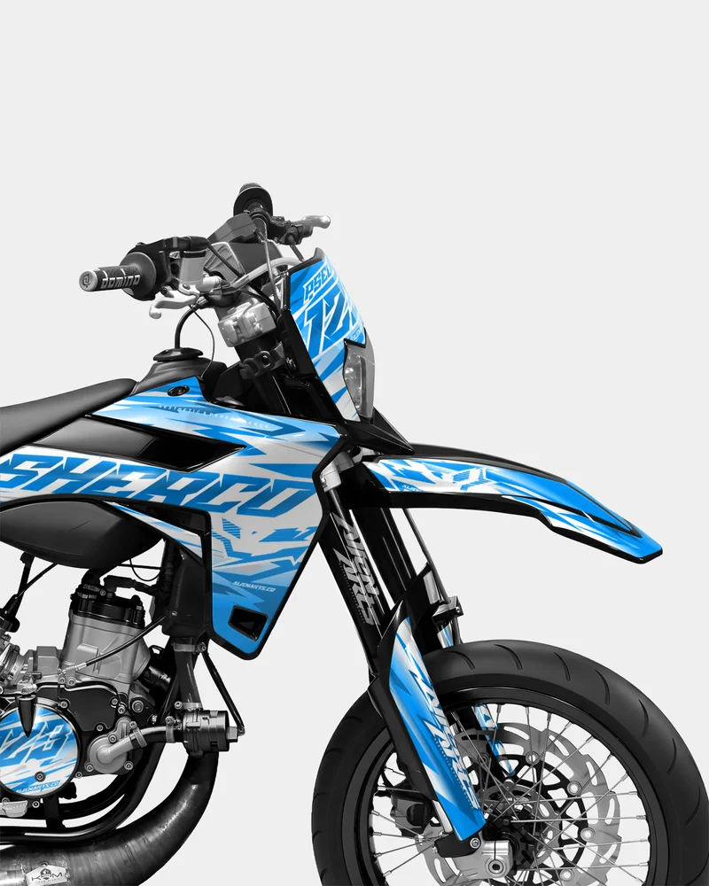 LUNIOR- Kit deco SHERCO 50cc - Bleu