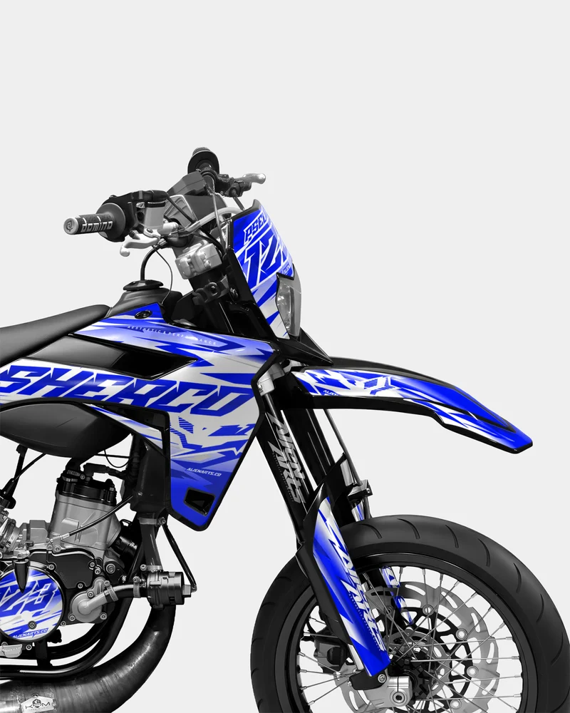 LUNIOR- Kit deco SHERCO 50cc - Bleu foncé