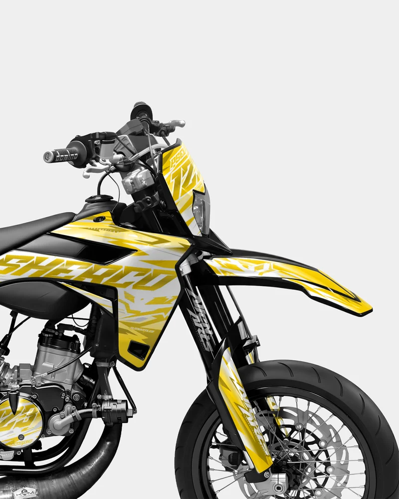LUNIOR- Kit deco SHERCO 50cc - Jaune foncé