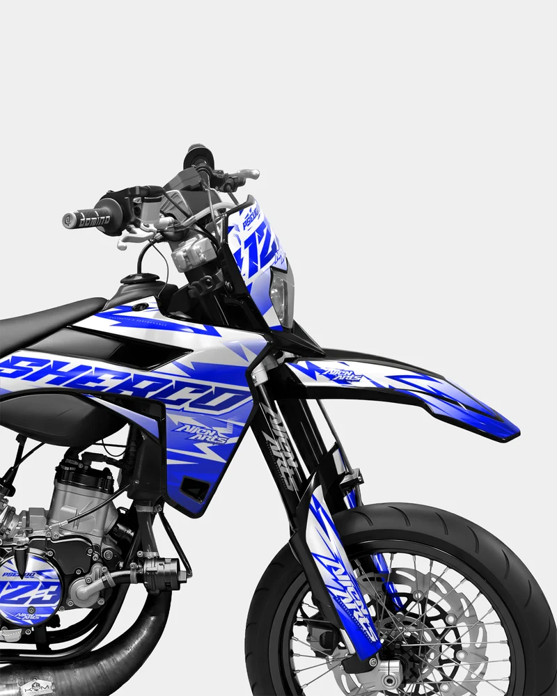 CALYPSO - Kit deco SHERCO 50cc - Bleu foncé