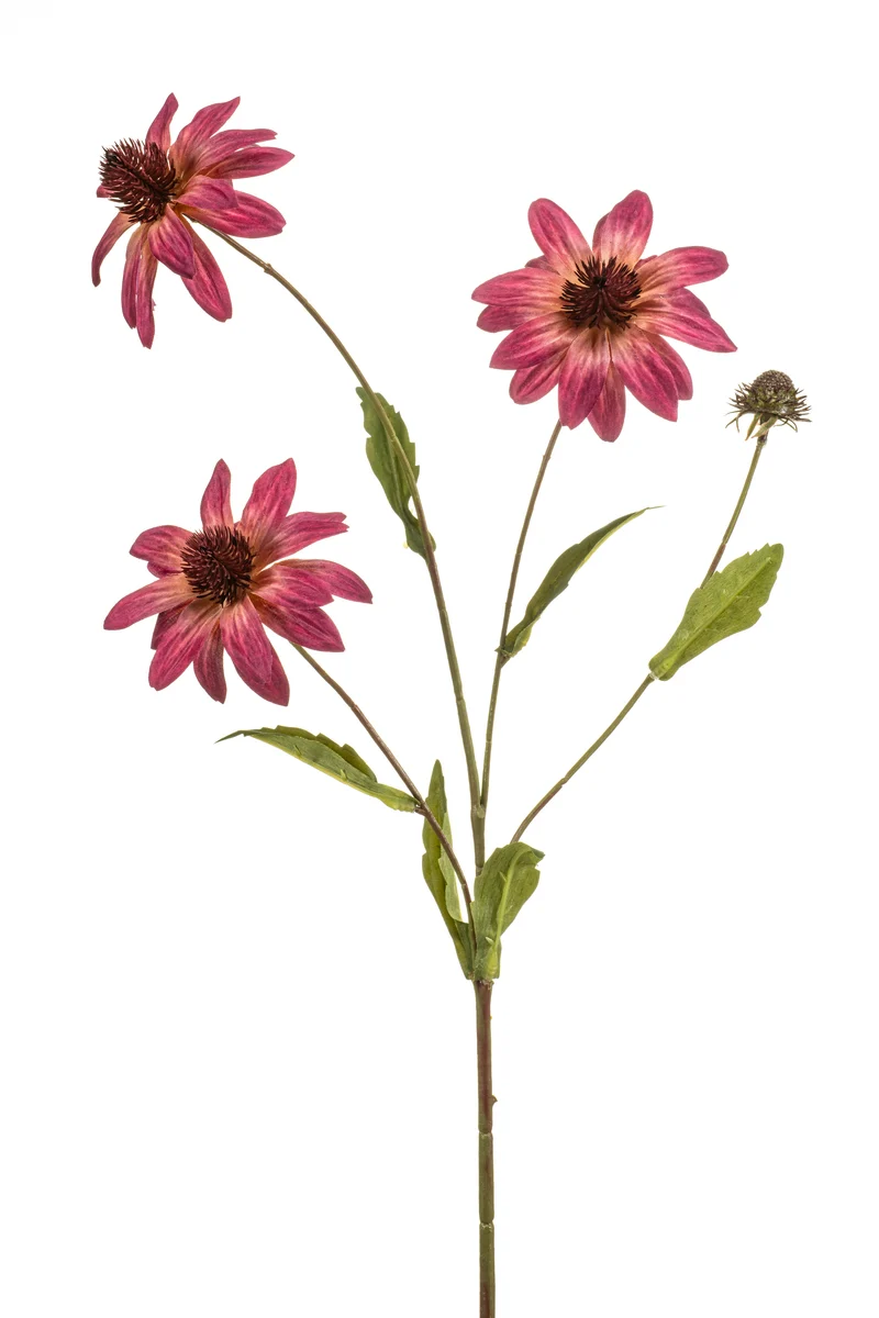 Sonnenhut künstlich 70 cm - 1 Stiel - Fuchsienrot