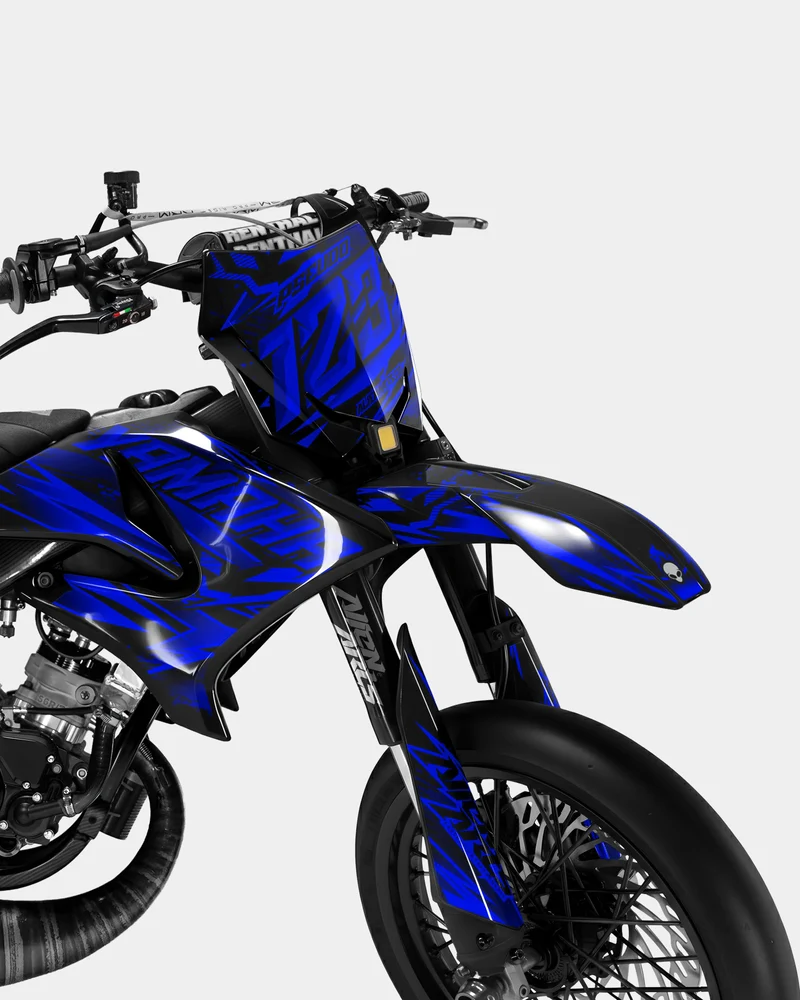 MIROIR - Kit deco YAMAHA DT 50cc - Bleu foncé