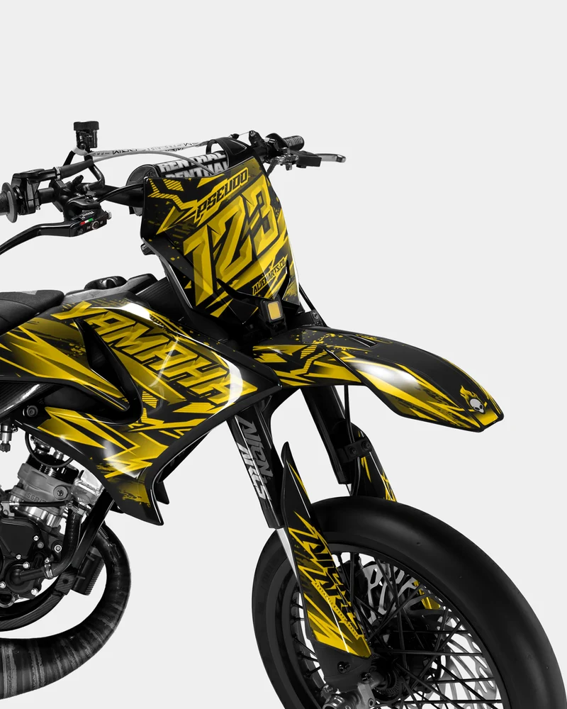 MIROIR - Kit deco YAMAHA DT 50cc - Jaune foncé