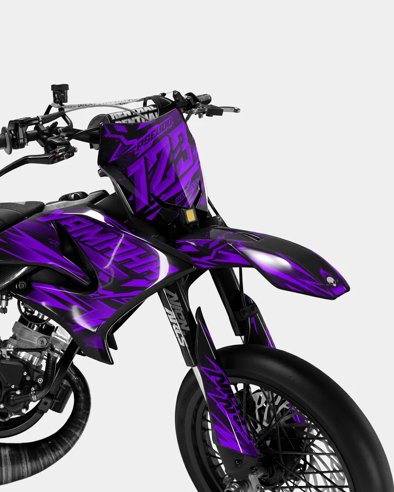 MIROIR - Kit deco YAMAHA DT 50cc - Violet