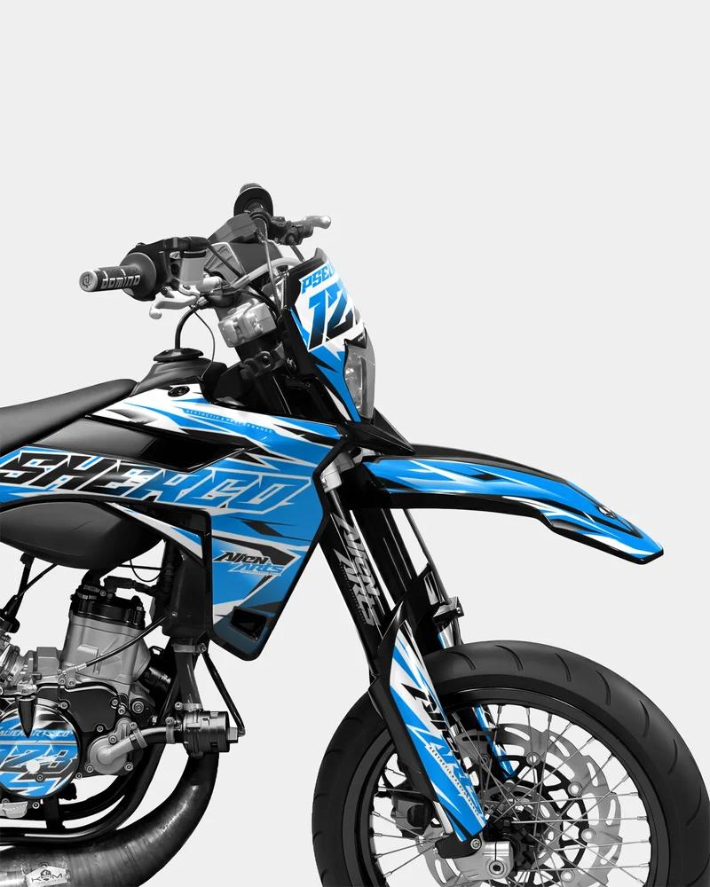 FABLE - Kit deco SHERCO 50cc - Bleu