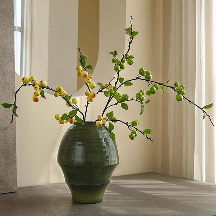 Künstliche Apfelblüte, Einzelstiel mit 36 Blüten, 105 cm lang, Seidenstoff, für Innenraum, Dekoration