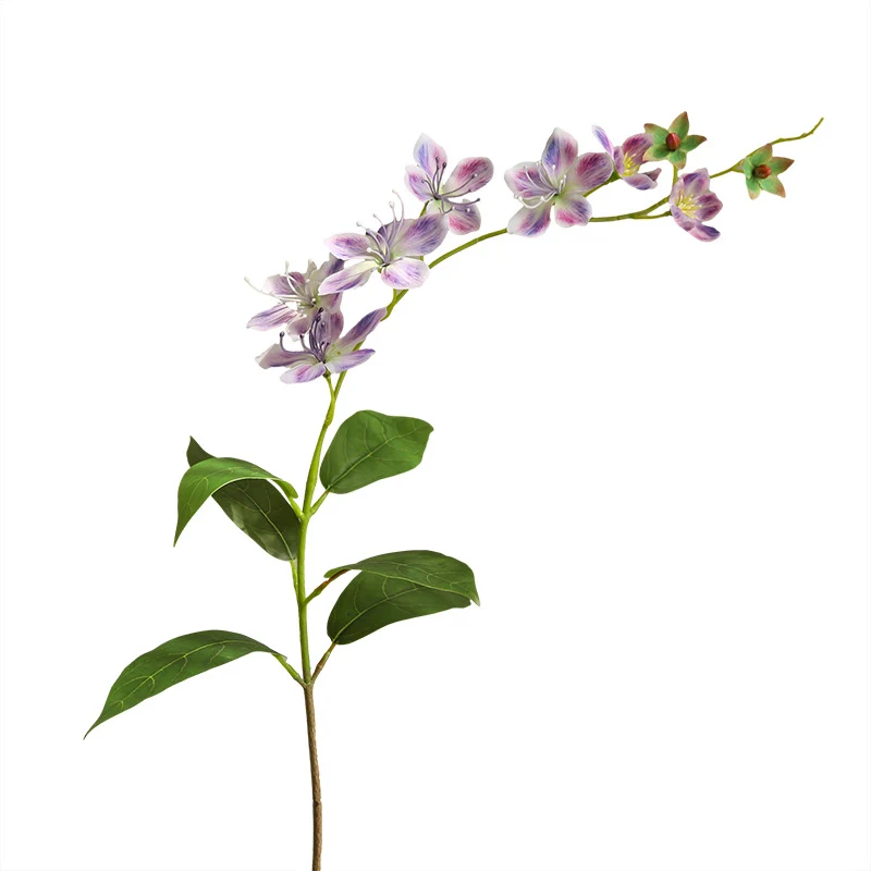 Künstliche Jasminblüten, 1 Stiel mit 9 Blüten, 80 cm, Seidenstoff, für Hochzeit, Innenraum, Schaufenster
