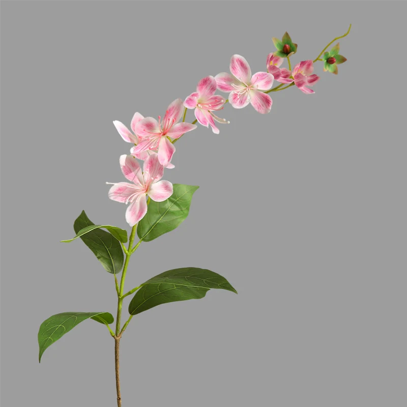 Künstliche Jasminblüten, 1 Stiel mit 9 Blüten, 80 cm, Seidenstoff, für Hochzeit, Innenraum, Schaufenster