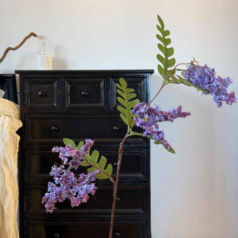 Künstlicher Holunderblütenzweig, 130 cm, single stem, realistische Dekoration für Hochzeit, Shop, Büro