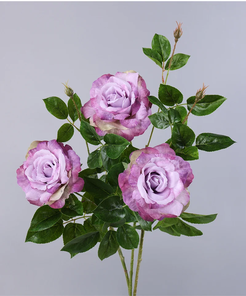 Künstliche Rose, Einzelstiel, 65 cm Höhe, 15 cm Blütendurchmesser, aus Seidenstoff, für Hochzeiten, Wohn- und Geschäftsräume