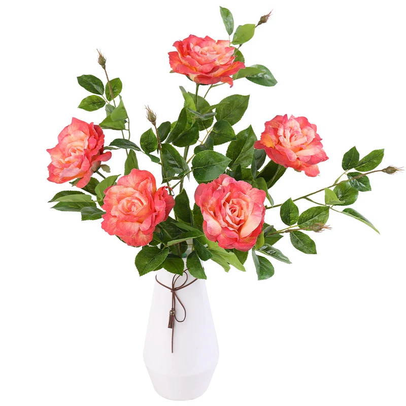 Künstliche Rose, Einzelstiel, 65 cm Höhe, 15 cm Blütendurchmesser, aus Seidenstoff, für Hochzeiten, Wohn- und Geschäftsräume