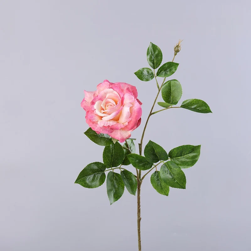 Künstliche Rose, Einzelstiel, 65 cm Höhe, 15 cm Blütendurchmesser, aus Seidenstoff, für Hochzeiten, Wohn- und Geschäftsräume