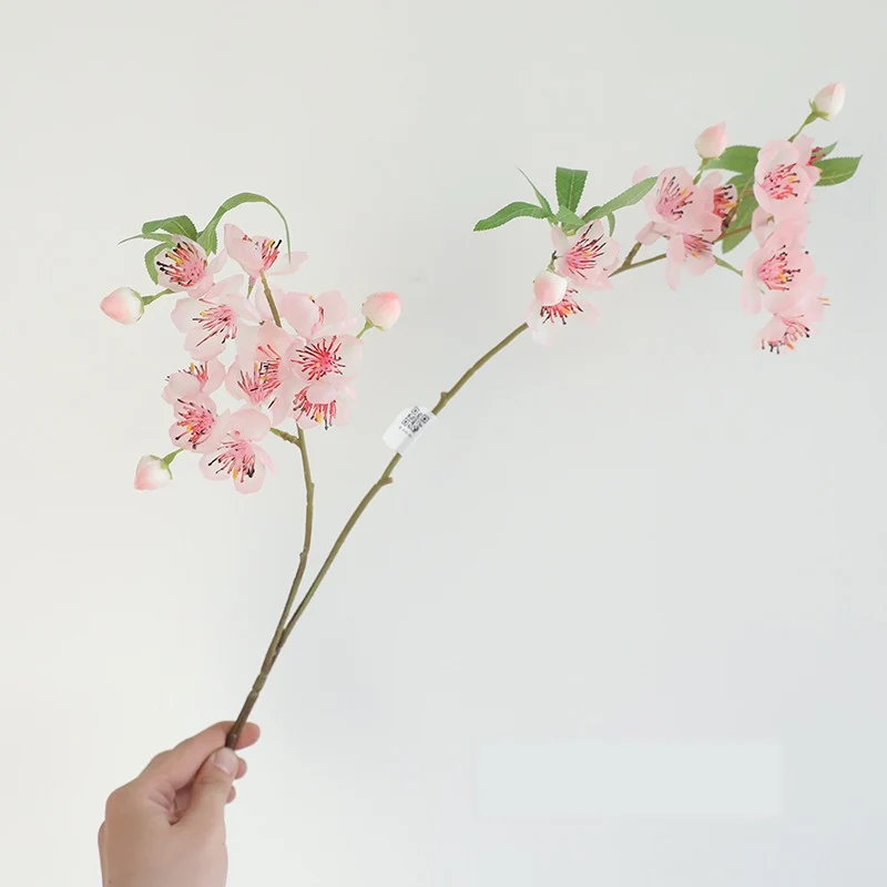 Künstlicher Pfirsichblüten-Zweig, 82 cm, Seidenblüten, für Hochzeiten, Innen- und Außendekoration, moderne & ländliche Einrichtung