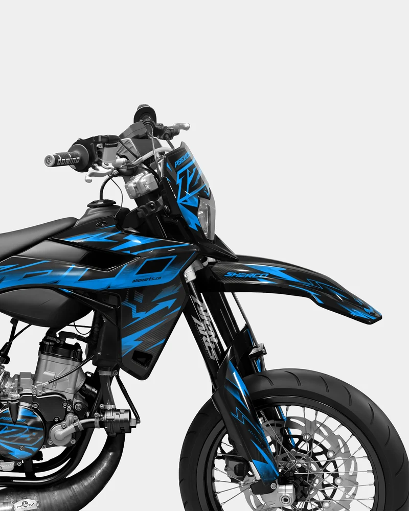 MISTRAL- Kit deco SHERCO 50cc - Bleu
