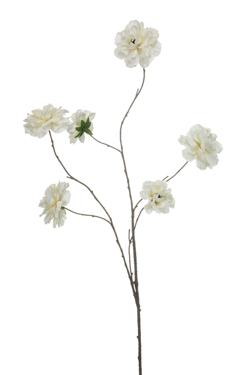 Ranunkel künstlich 110 cm - 1 Stiel - Creme