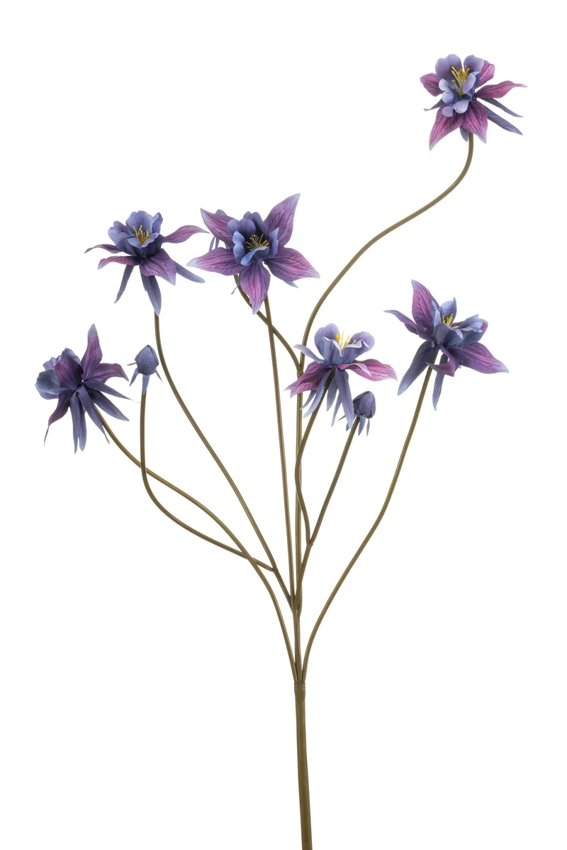 Aquilegia künstlich 80 cm - 1 Stiel - Violett