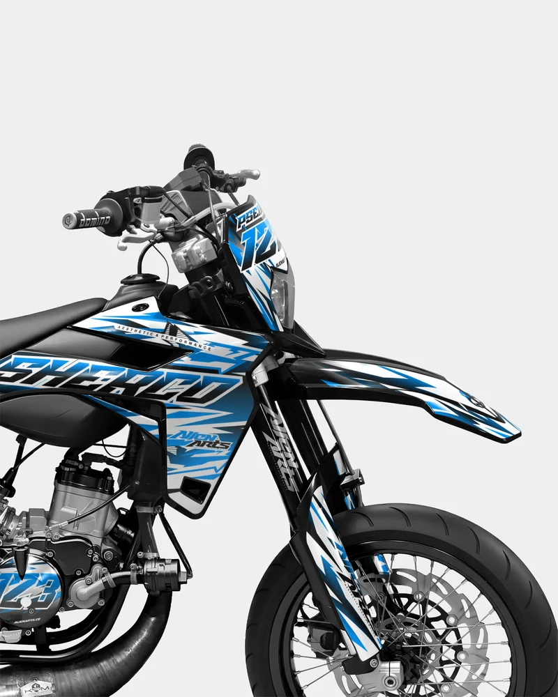 FIKA - Kit deco SHERCO 50cc - Bleu