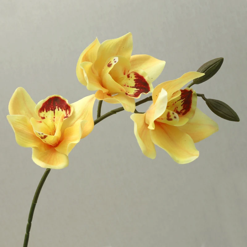 Künstliche Magnolie, Einzelstiel mit 5 Blüten, 73 cm, Latex, realistische Optik für Innenraum, Hochzeit, Shop-Deko