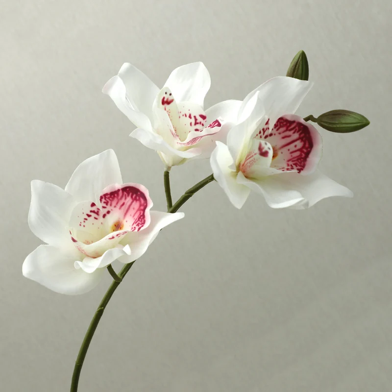 Künstliche Magnolie, Einzelstiel mit 5 Blüten, 73 cm, Latex, realistische Optik für Innenraum, Hochzeit, Shop-Deko