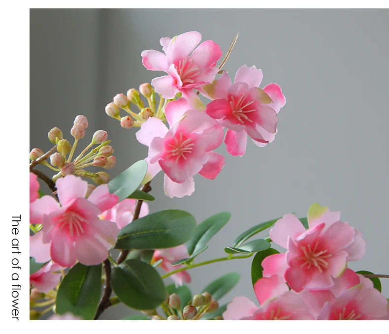 Künstliche Gardenie, Einzelstiel mit 30 Blüten, 74 cm, Seidenblumen für Innenraum-Deko, Hotel, Event, Hochzeit