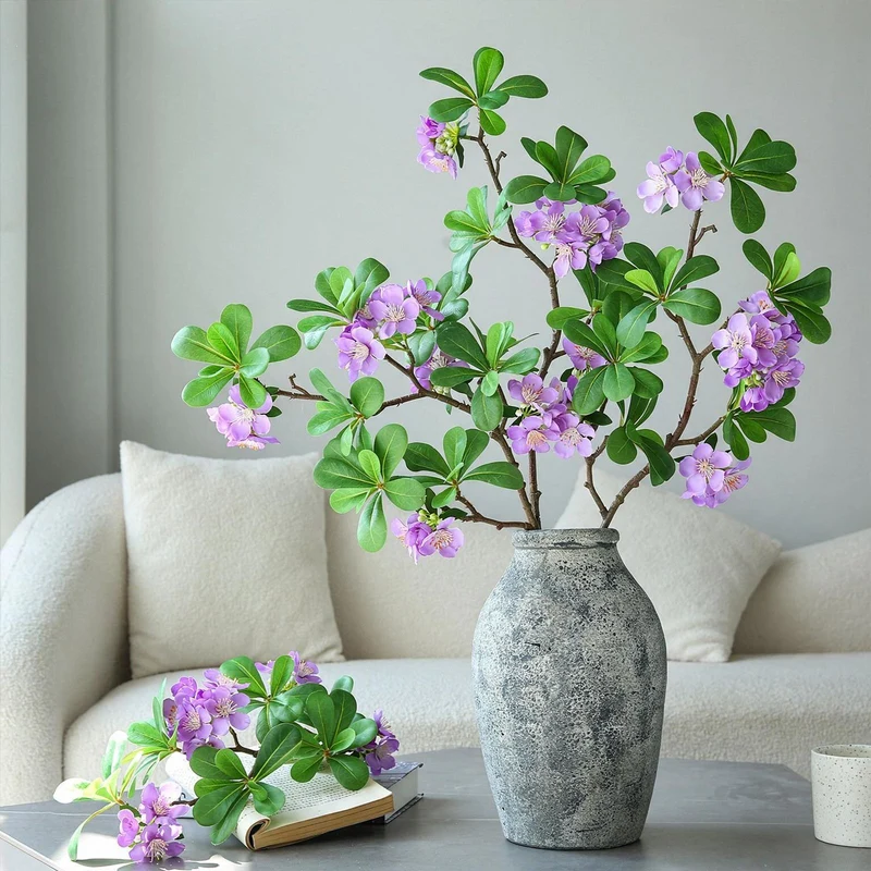 Künstliche Seerosenblüte, Einzelstiel mit 15 Blüten, 78 cm, Seidenblumen für Innenraum, Schaufenster, Eventdekor