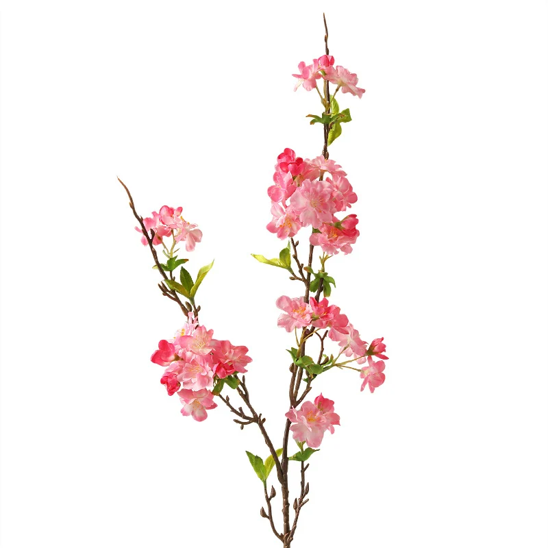 Künstliche Kirschblüte Linglong, Einzelstiel mit 25 Blüten, 92 cm, Seidenstoff, für Innenraum-Deko, Hochzeiten, Geschäfte
