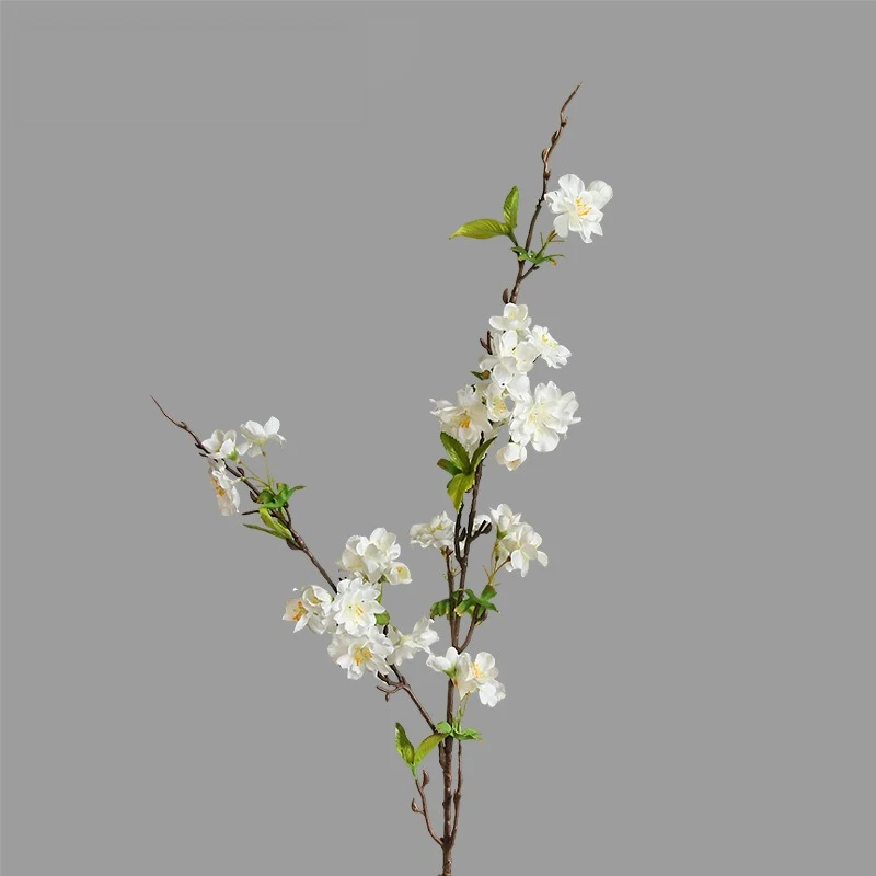 Künstliche Kirschblüte Linglong, Einzelstiel mit 25 Blüten, 92 cm, Seidenstoff, für Innenraum-Deko, Hochzeiten, Geschäfte