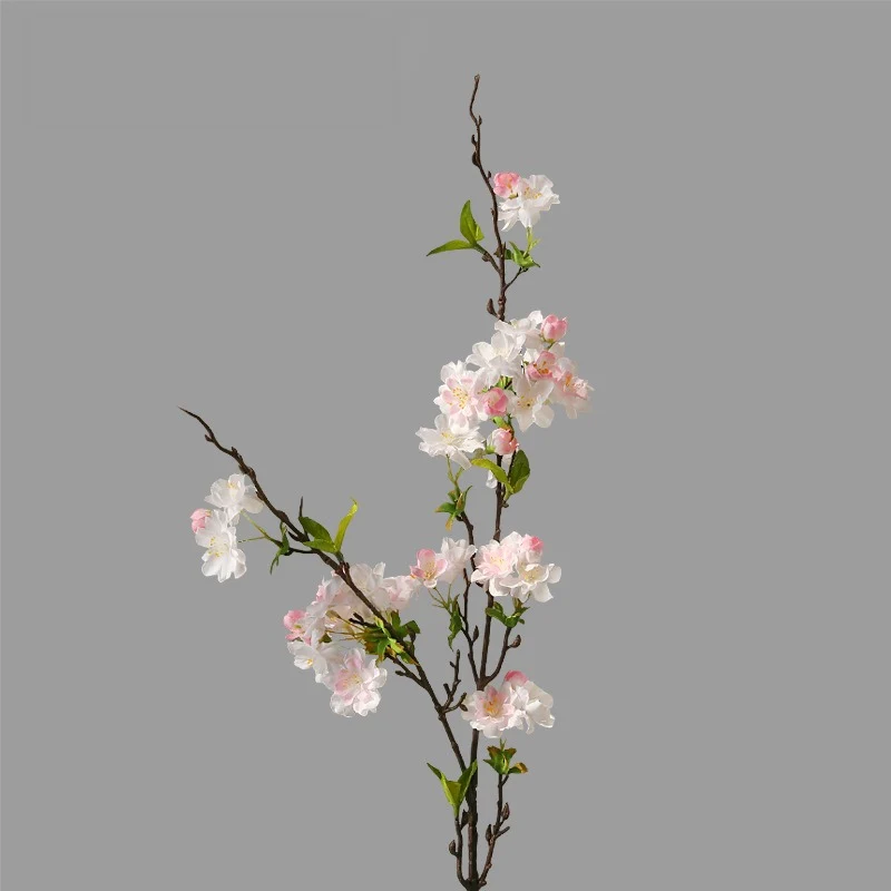 Künstliche Kirschblüte Linglong, Einzelstiel mit 25 Blüten, 92 cm, Seidenstoff, für Innenraum-Deko, Hochzeiten, Geschäfte
