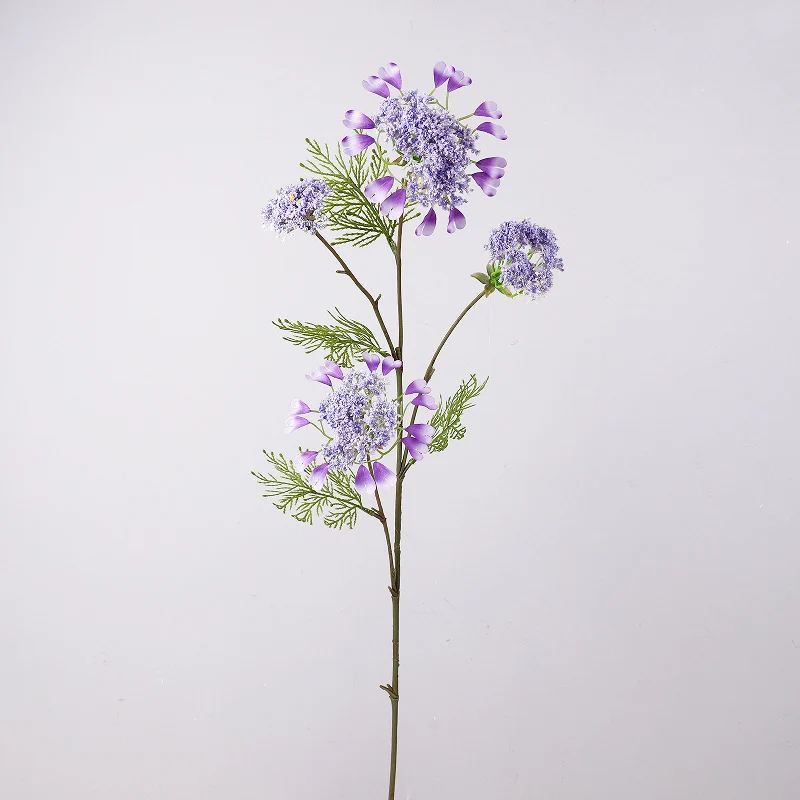 Einzelstiel Kunstblume mit 4 Blüten, Löwenzahn und Schneeballblüte, 96 cm Höhe, für Hochzeiten und Innenräume