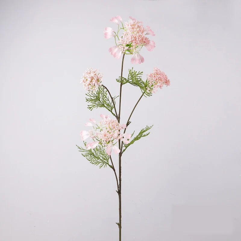 Einzelstiel Kunstblume mit 4 Blüten, Löwenzahn und Schneeballblüte, 96 cm Höhe, für Hochzeiten und Innenräume