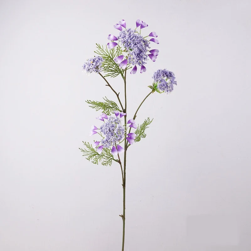 Einzelstiel Kunstblume mit 4 Blüten, Löwenzahn und Schneeballblüte, 96 cm Höhe, für Hochzeiten und Innenräume
