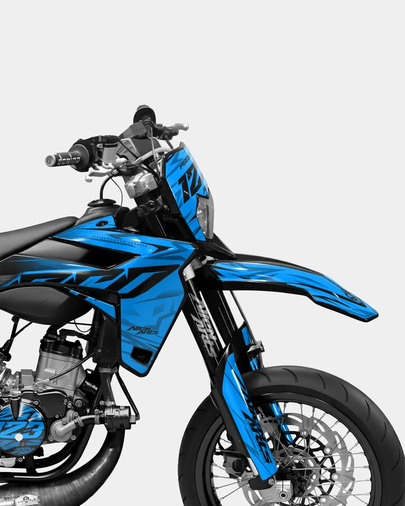 0RBIS - Kit deco SHERCO 50cc - Bleu