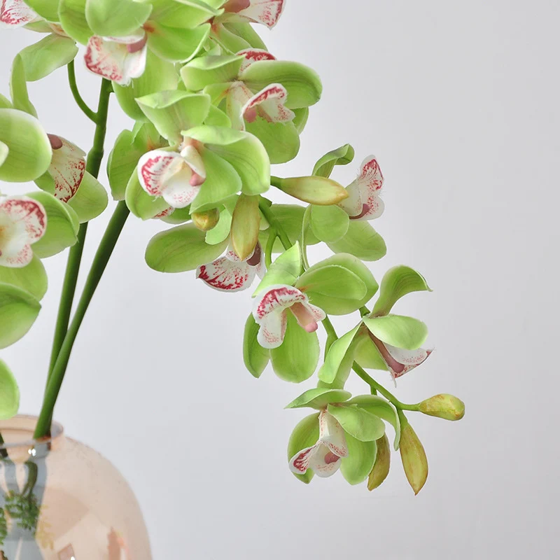 Künstliche Phalaenopsis Orchidee, einzelner Stiel mit 8 Blüten, 69 cm Höhe, für Wohn- und Geschäftsdekoration