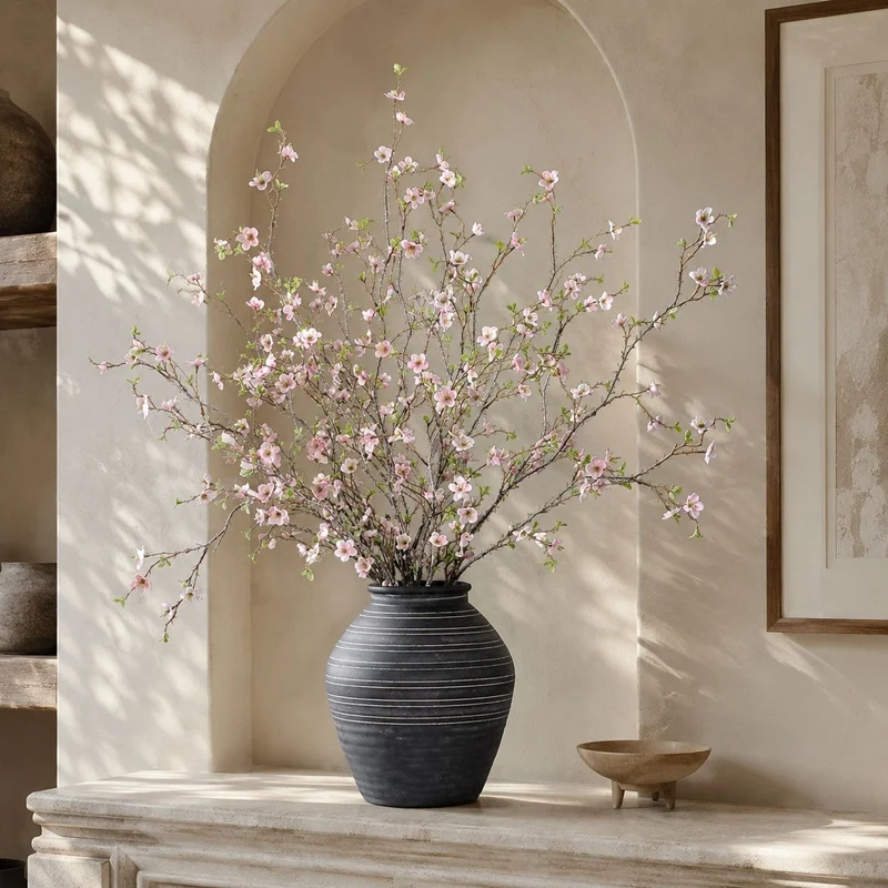 Künstliche Chimonanthus-Blume, einzelner Stiel mit 88 Blüten, 110 cm, PU-Material, moderne Tischdekoration für Zuhause, Hotel und Gewerbe