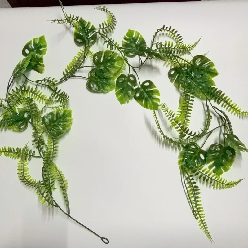 180 cm künstliche Monstera Ranke, Efeutute Deko, Kunstpflanze für Innendekoration, Wanddekoration, Hochzeit, Veranstaltungen, Büro