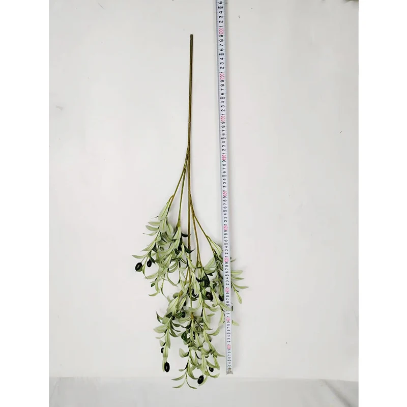 Künstliche Olivenzweige, 49 cm hoch, 72 Blätter pro Packung, aus Stoff, für Innendekoration, Büro, Hotel und Einzelhandel